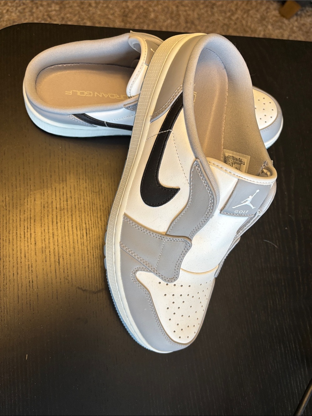 Jordan Golf Slip-On Sneakers - White & Gray - Picture 3 of 4